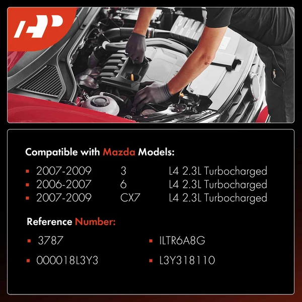 4 Pcs Iridium & Platinum Spark Plugs for Mazda 3 CX7 2007-2009 2.3L Turbocharged