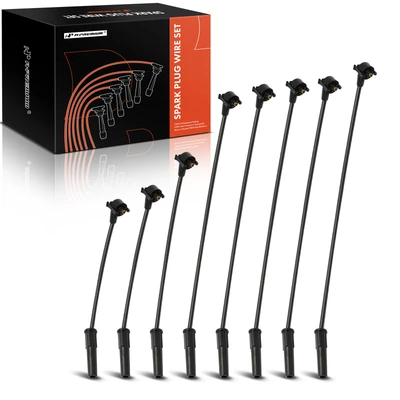 8 Pcs Black 8 mm Spark Plug Wire Set