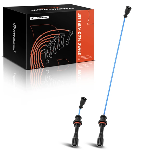 2 Pcs Blue 5 mm Spark Plug Wire Set for 2001-2005 Mazda Miata