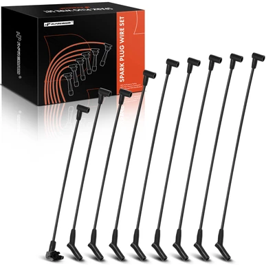 9 Pcs Black 8 mm Spark Plug Wire Set