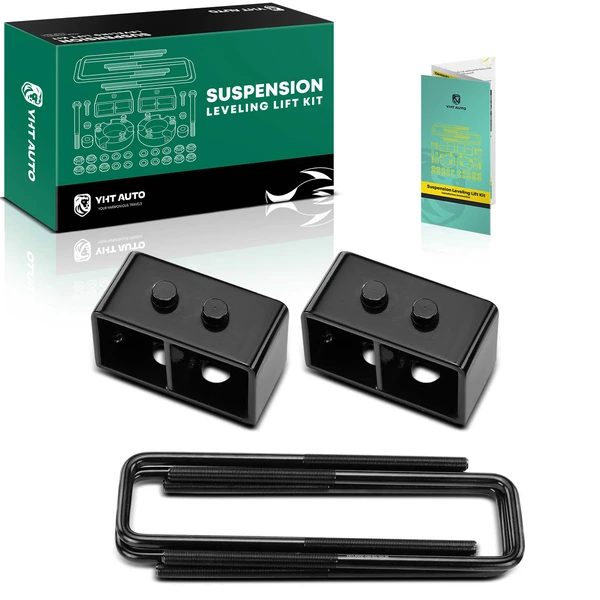 3-inch Rear Leveling Lift Kit with Blocks & U-Bolts for 2004-2020 Ford F-150