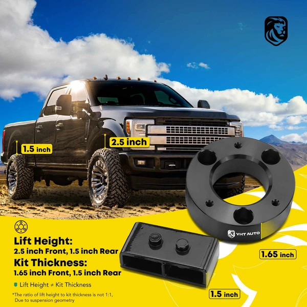 2.5-inch Front & 1.5-inch Rear Leveling Lift Kit for 2009-2020 Ford F-150