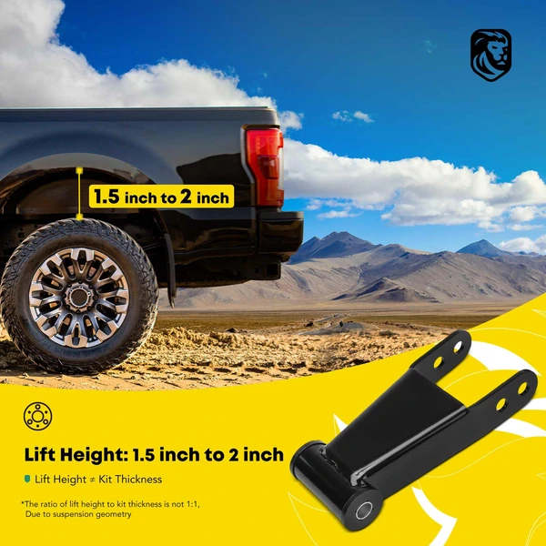 1.5 inches - 2 inches Rear Leveling Lift Kit with Hardware for Ford F-150 2004-2014 RWD 4WD