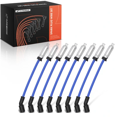8 Pcs Blue Spark Plug Wire Set