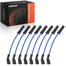 8 Pcs Blue Spark Plug Wire Set for 2004-2005 2009-2019 Cadillac CTS