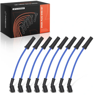 8 Pcs Blue Spark Plug Wire Set