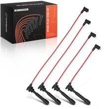 4 Pcs Red Spark Plug Wire Set for 2010-2011 Kia Soul
