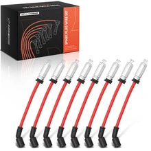 8 Pcs Red Spark Plug Wire Set for 2014-2021 GMC Sierra 1500