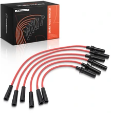 6 Pcs Red Spark Plug Wire Set for 2000 Chrysler Grand Voyager