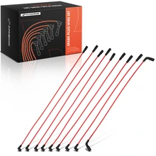 9 Pcs Red Spark Plug Wire Set for 1999-2000 Cadillac Escalade