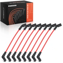 8 Pcs Red Spark Plug Wire Set for 2003-2007 Hummer H2