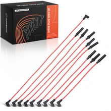 9 Pcs Red Spark Plug Wire Set for 1994-2003 Dodge Ram 1500