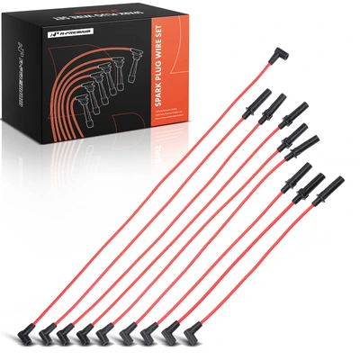 9 Pcs Red Spark Plug Wire Set for 1994-2002 Dodge Ram 2500