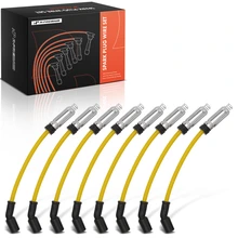 8 Pcs Yellow Spark Plug Wire Set for 2008 Buick Allure