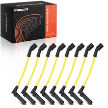 8 Pcs Yellow Spark Plug Wire Set for 2002-2006 Cadillac Escalade EXT