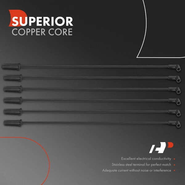 6 Pcs Spark Plug Wire Sets for Chrysler Town & Country Dodge Grand Caravan Plymouth