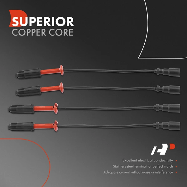 4 Pcs Spark Plug Wire Set for Mercedes-Benz C220 W202 1994-1996 L4 2.2L