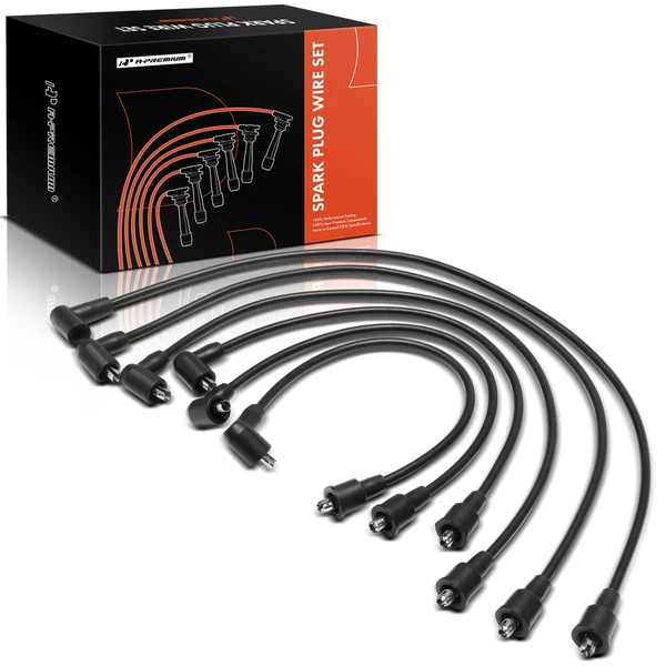 6 Pcs Spark Plug Wire Set for Peugeot 505 1980-1987 L4 2.0L GAS