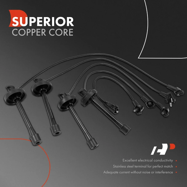 5 Pcs Spark Plug Wire Set for Toyota MR2 1991-1992 L4 2.2L DOHC 90919-21486