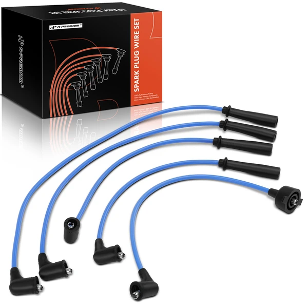 5 Pcs Spark Plug Wire Sets for Honda Prelude 1988-1990 L4 2.0L 7mm