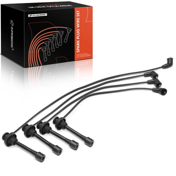 4 Pcs Spark Plug Wire Set for Mitsubishi Eclipse 1996-1999 L4 2.4L 5mm