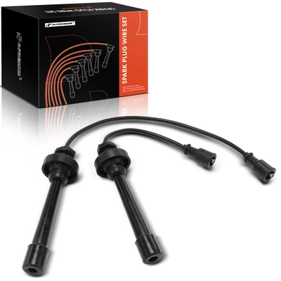 2 Pcs Black Spark Plug Wire Set