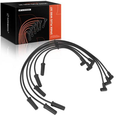 6 Pcs Black Spark Plug Wire Set