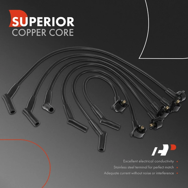 6 Pcs Spark Plug Wire Set for Ford Windstar 1999-2000 V6 3.0L OHV Petrol 8mm