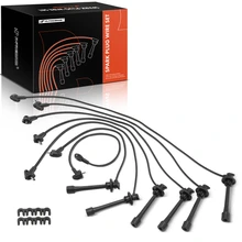 7 Pcs Black Spark Plug Wire Set for 1992-1993 Toyota Camry