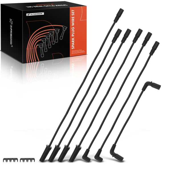 7 Pcs Spark Plug Wire Set for Chevy Silverado 1500 GMC Sierra 1500 2002-2006