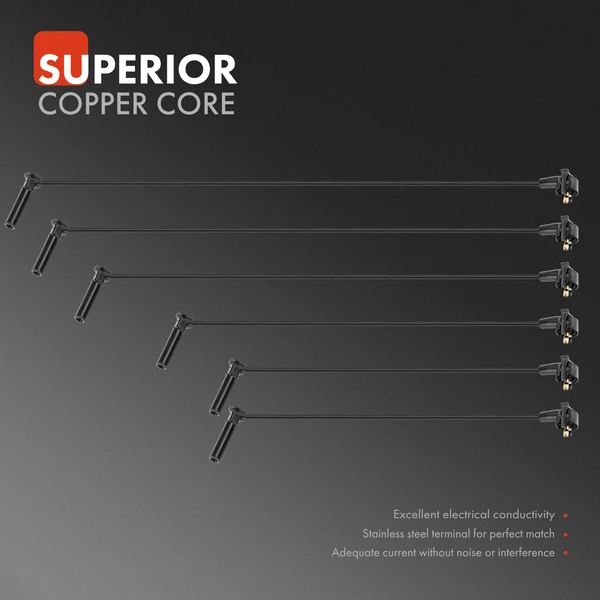 6 Pcs Spark Plug Wire Set for Ford Mustang 2005-2006 V6 4.0L