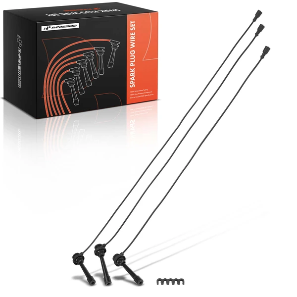 3 Pcs Spark Plug Wire Set for Mitsubishi Montero 2003-2006 V6 3.8L