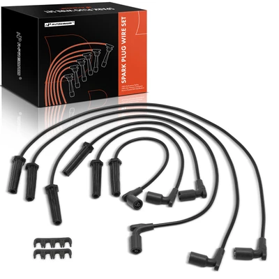 6 Pcs Black Spark Plug Wire Set