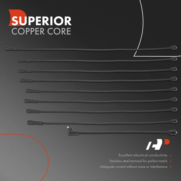 9 Pcs Spark Plug Wire Set for AMC Ambassador Buick Skylark Jeep J-2500 Pontiac GTO