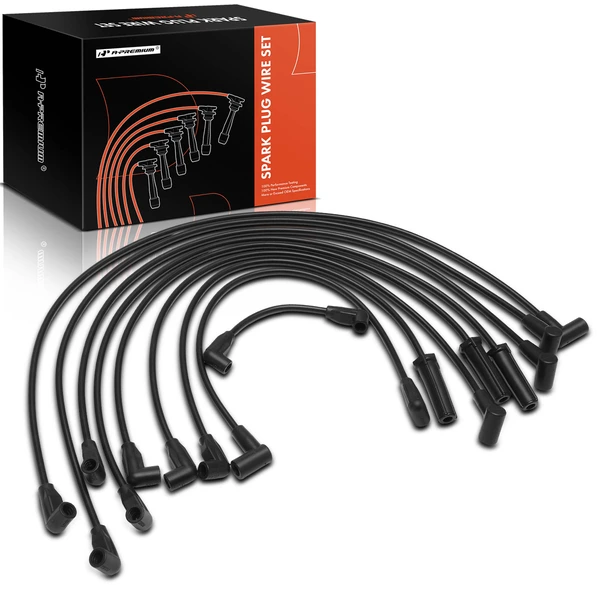 9 Pcs Spark Plug Wire Set for Chevy Camaro Caprice Buick Cadillac Olds Pontiac