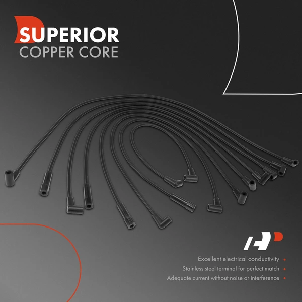 8 Pcs Spark Plug Wire Set for Chevrolet C10 K10 Malibu GMC C1500 C2500 Jimmy Buick