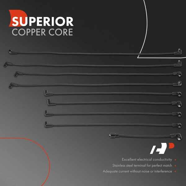 9 Pcs Spark Plug Wire Set for Chevrolet Blazer C10 C20 C30 Pickup GMC Jimmy Sprint