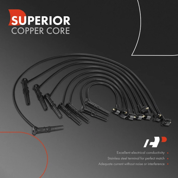 8 Pcs Spark Plug Wire Set for Ford Mustang 1996-1998 V8 4.6L Laforza 1994-1998 5.0L