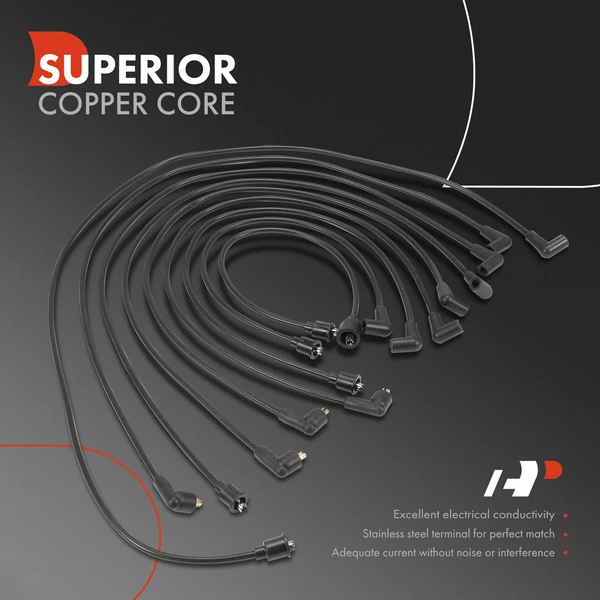 9 Pcs Spark Plug Wire Set for Dodge Charger Chrysler Town & Country Plymouth Fury