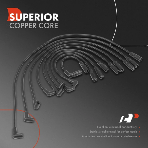 9 Pcs Spark Plug Wire Set for Chevrolet Camaro Pontiac Firebird 1996-1997 V8 5.7L