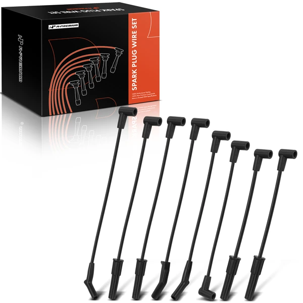 8 Pcs Spark Plug Wire Set for 1977-1996 Ford E-350 Econoline