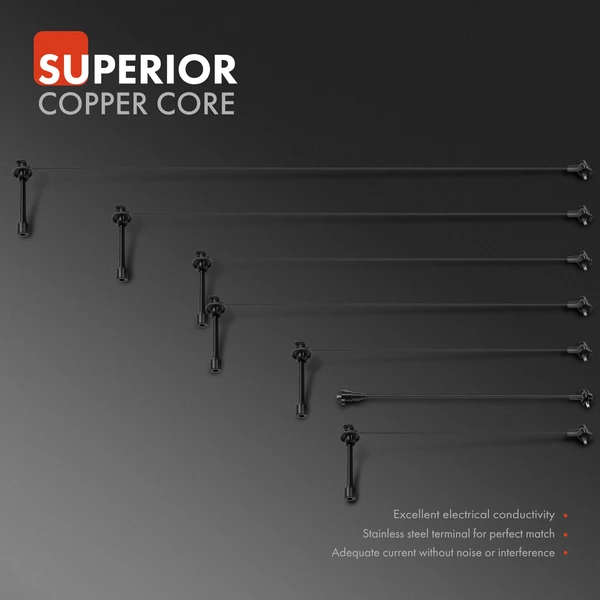 7 Pcs Spark Plug Wire Set for Toyota Land Cruiser 1993-1997 L6 4.5L DOHC