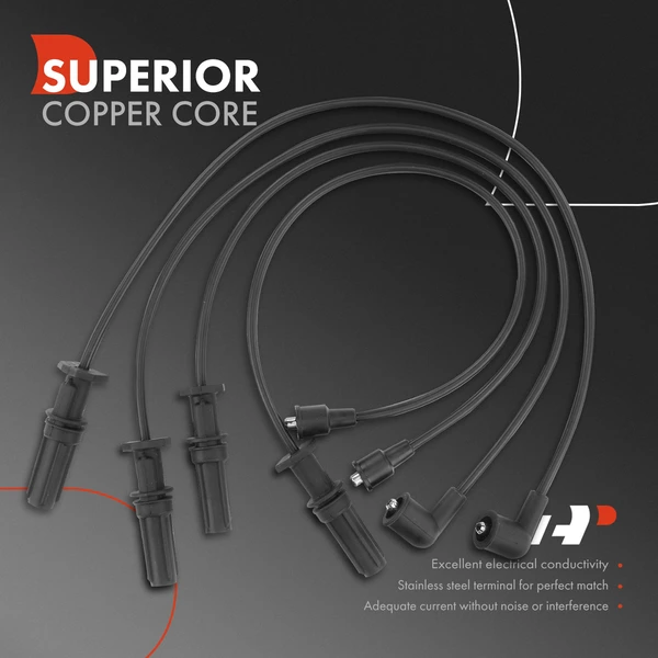 4 Pcs Spark Plug Wire Sets for Subaru Impreza 1996-1998 Legacy 1997-1998 1.8L 2.2L