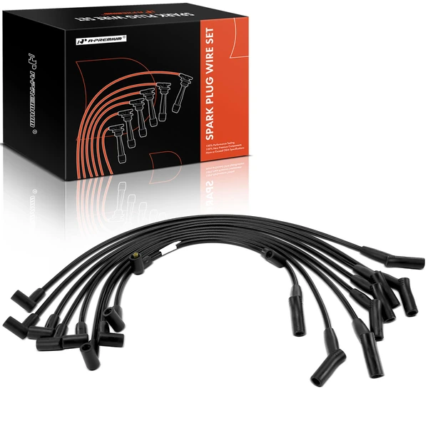 9 Pcs Spark Plug Wire Sets without EEC IV for Ford F-250 F-350 1983-1990 V8 7.5L