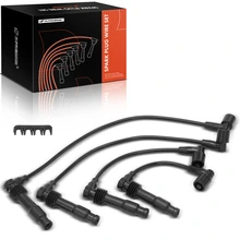 4 Pcs Black Spark Plug Wire Set