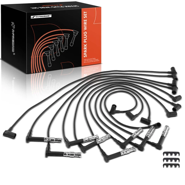 10 Pcs Spark Plug Wire Set for 1992-1993 Mercedes-Benz 500E