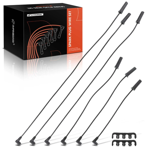 6 Pcs Spark Plug Wire Set for Buick Century 1989-1991 Skylark Oldsmobile Pontiac
