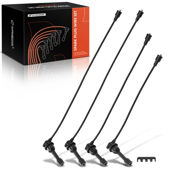 4 Pcs Spark Plug Wire Set for Dodge 2000 GTX 1989-1990 Colt 1990 Hyundai Mitsubishi