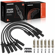 6 Pcs Iridium Spark Plugs & 6 Pcs Wires for 2001-2010 Dodge Grand Caravan