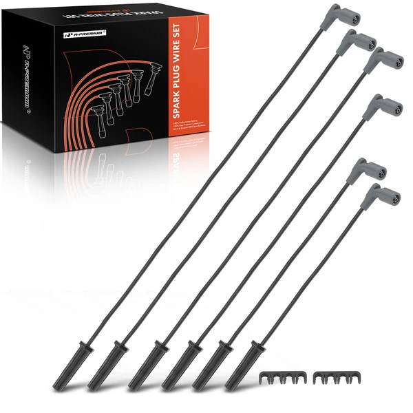 6 Pcs Spark Plug Wire Sets for Buick Rendezvous 2006-2007 Chevrolet Equinox Saturn